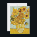Vincent Van Gogh - Vase with Twelve Sunflowers Thank You Card<br><div class="desc">Vase with Twelve Sunflowers / Vase avec douze tournesols - Vincent Van Gogh,  August 1888 - Sunflowers 1888 third version (F456)</div>