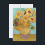 Vincent Van Gogh - Vase with Twelve Sunflowers Thank You Card<br><div class="desc">Vase with Twelve Sunflowers / Vase avec douze tournesols - Vincent Van Gogh,  January 1889 - Sunflowers 1889 repetition of third version (F455)</div>