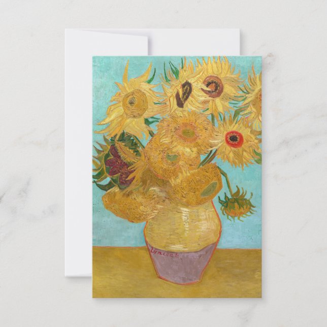 Vincent Van Gogh - Vase with Twelve Sunflowers Thank You Card (Front)