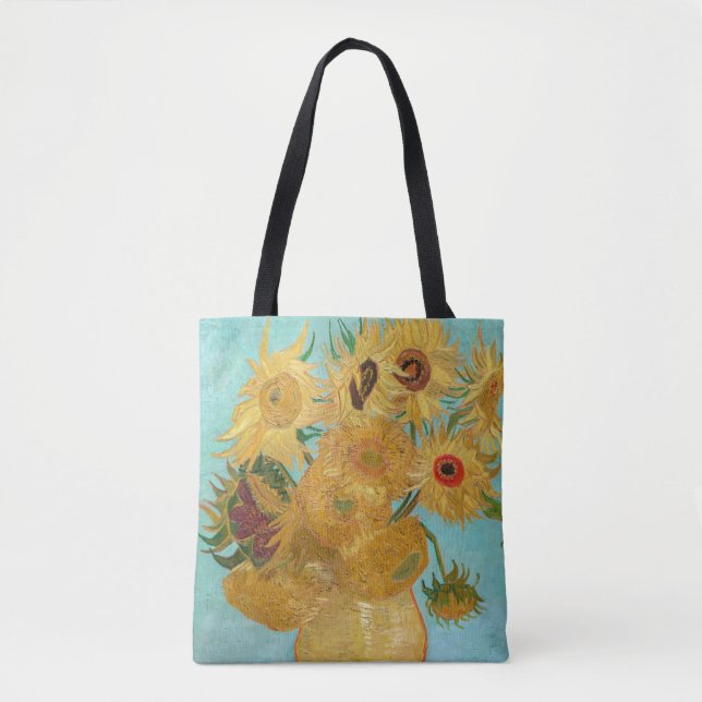 Vincent Van Gogh - Vase with Twelve Sunflowers Tote Bag (Front)
