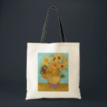 Vincent Van Gogh - Vase with Twelve Sunflowers Tote Bag<br><div class="desc">Vase with Twelve Sunflowers / Vase avec douze tournesols - Vincent Van Gogh,  January 1889 - Sunflowers 1889 repetition of third version (F455)</div>