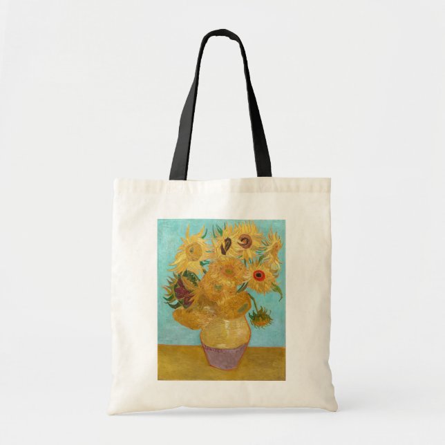 Vincent Van Gogh - Vase with Twelve Sunflowers Tote Bag (Front)