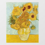 Vincent Van Gogh - Vase with Twelve Sunflowers Wall Decal<br><div class="desc">Vase with Twelve Sunflowers / Vase avec douze tournesols - Vincent Van Gogh,  August 1888 - Sunflowers 1888 third version (F456)</div>