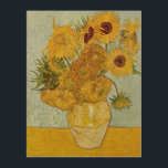 Vincent Van Gogh - Vase with Twelve Sunflowers Wood Wall Art<br><div class="desc">Vase with Twelve Sunflowers / Vase avec douze tournesols - Vincent Van Gogh,  August 1888 - Sunflowers 1888 third version (F456)</div>