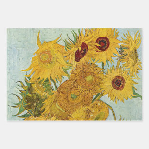 Vincent Van Gogh - Vase with Twelve Sunflowers Wrapping Paper Sheet