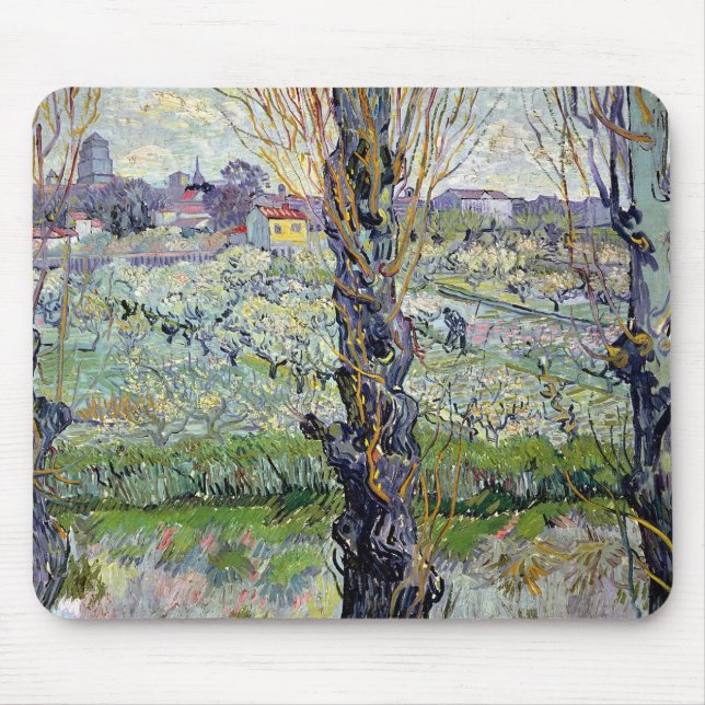 Vincent van Gogh | View of Arles, 1889 Mouse Mat (Front)