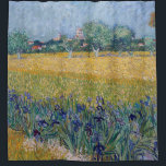 Vincent Van Gogh - View of Arles with Irises Shower Curtain<br><div class="desc">Vincent Van Gogh - View of Arles with Irises</div>