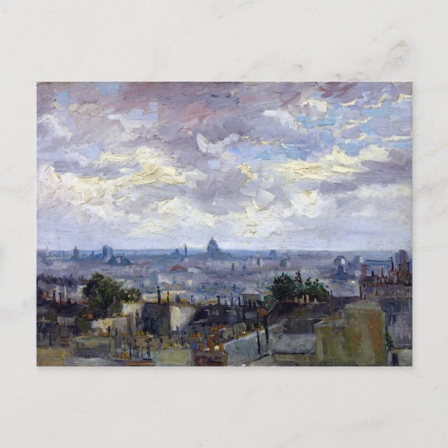 Vincent van Gogh View of Paris Postcard (Front)