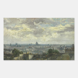 Vincent van Gogh - View of Paris Rectangular Sticker