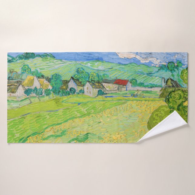 Vincent van Gogh - View of Vessenots near Auvers Bath Towel Set (Bath Towel)