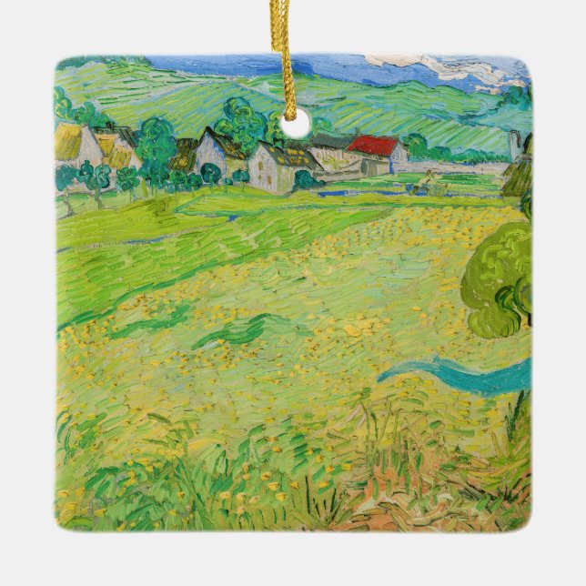 Vincent van Gogh - View of Vessenots near Auvers Ceramic Ornament (Front)