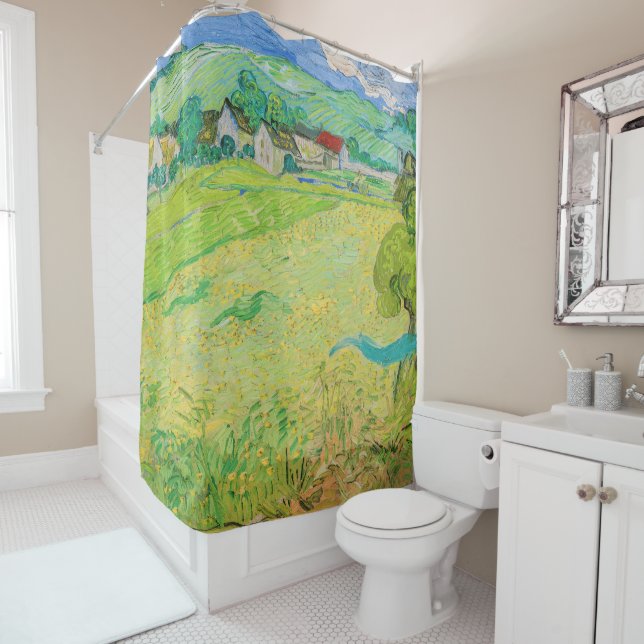 Vincent van Gogh - View of Vessenots near Auvers Shower Curtain (In Situ)
