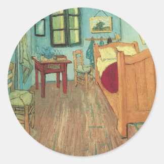 Vincent van Gogh - Vincent's Bedroom in Arles Classic Round Sticker