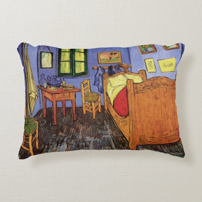 Vincent van Gogh - Vincent's Bedroom in Arles Decorative Cushion (Front)