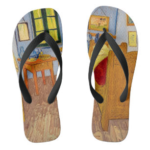 Vincent van Gogh - Vincent's Bedroom in Arles Flip Flops