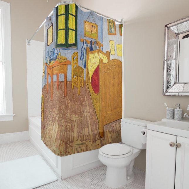 Vincent van Gogh - Vincent's Bedroom in Arles Shower Curtain (In Situ)