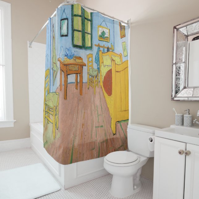 Vincent Van Gogh - Vincent's Bedroom in Arles Shower Curtain (In Situ)