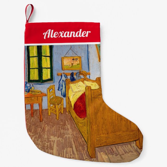 Vincent van Gogh - Vincent's Bedroom in Arles Small Christmas Stocking (Front)