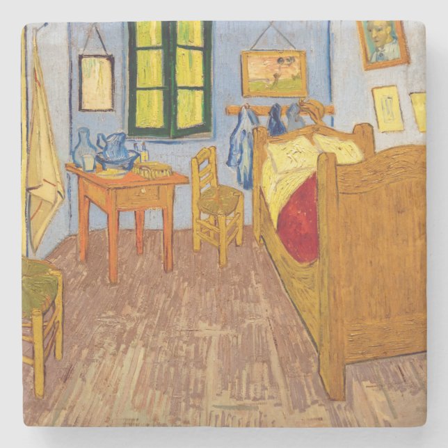 Vincent van Gogh - Vincent's Bedroom in Arles Stone Coaster (Front)