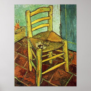 Vincent Van Gogh - Vincent's chair with his pipe Poster