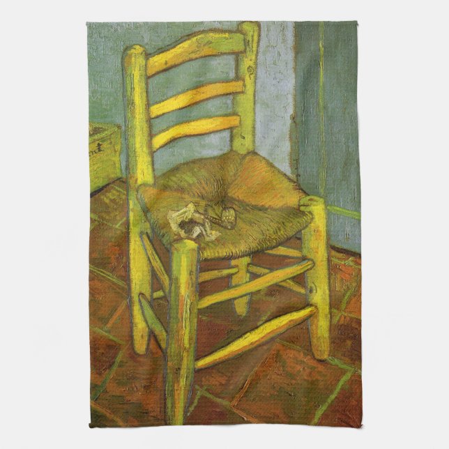 Vincent van Gogh - Vincent's Chair with His Pipe Tea Towel (Vertical)