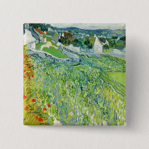Vincent van Gogh - Vineyards at Auvers 15 Cm Square Badge