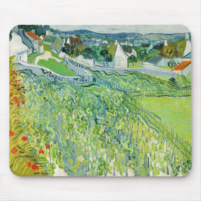 Vincent van Gogh - Vineyards at Auvers Mouse Mat (Front)