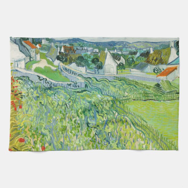Vincent van Gogh - Vineyards at Auvers Tea Towel (Horizontal)