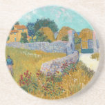 Vincent Van Gogh Vintage Farmhouse in Provence Coaster<br><div class="desc">A charming print of "Farmhouse in Provence" an oil on canvas painting created in 1888 by Vincent van Gogh. Vincent van Gogh (1853 – 1890) was a Dutch Post-Impressionist painter who in just over a decade created approximately 2, 100 paintings including about 860 oil paintings, most of which were created...</div>