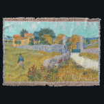 Vincent Van Gogh Vintage Farmhouse in Provence Throw Blanket<br><div class="desc">A charming print of "Farmhouse in Provence" an oil on canvas painting created in 1888 by Vincent van Gogh. Vincent van Gogh (1853 – 1890) was a Dutch Post-Impressionist painter who in just over a decade created approximately 2, 100 paintings including about 860 oil paintings, most of which were created...</div>