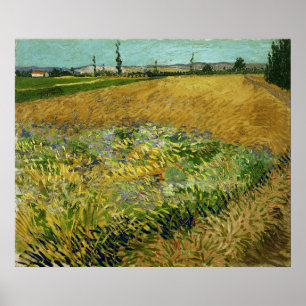 Vincent Van Gogh Vintage Wheatfield Poster