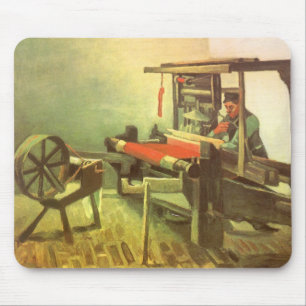 Vincent van Gogh Weaver Facing Left Spinning Wheel Mouse Mat