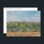 Vincent van Gogh - Wheat Field with a Lark Postcard<br><div class="desc">Wheat Field with Poppies and a Lark - Vincent van Gogh,  1887</div>