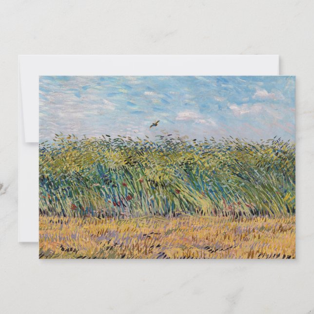 Vincent van Gogh - Wheat Field with a Lark Thank You Card (Front)