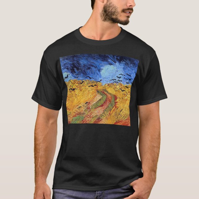 Vincent Van Gogh - Wheat Field with Black Crows T-Shirt (Front)