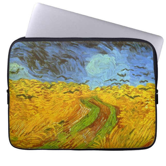 Vincent van Gogh Wheat Field with Crows Laptop Sleeve (Front)