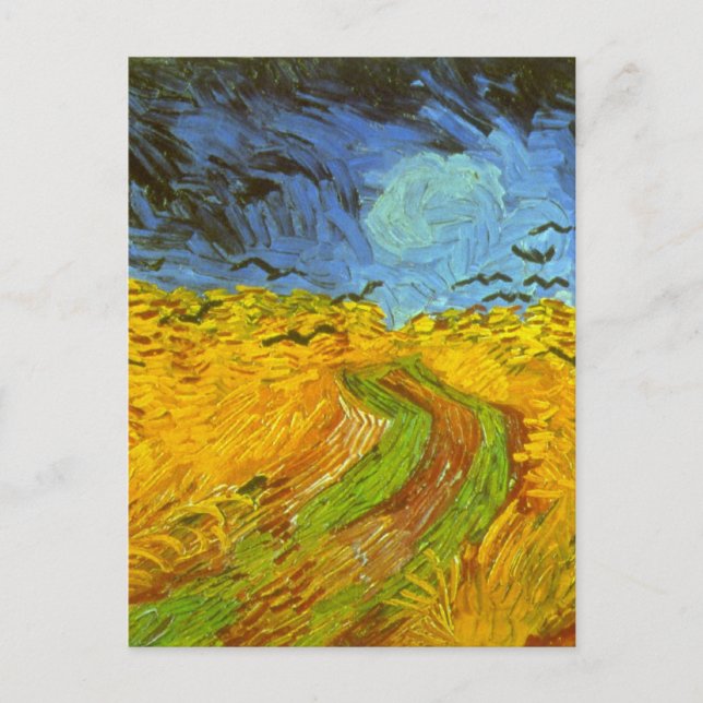 Vincent van Gogh Wheat Field with Crows Postcard (Front)