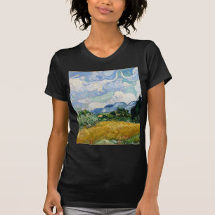 Vincent Van Gogh Wheat Field with Cypresses Art T-Shirt