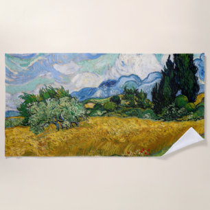 Vincent Van Gogh - Wheat Field with Cypresses Beach Towel
