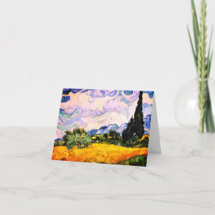 Vincent Van Gogh Wheat Field with Cypresses Card