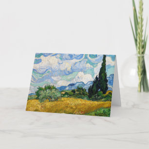 Vincent Van Gogh - Wheat Field with Cypresses Card