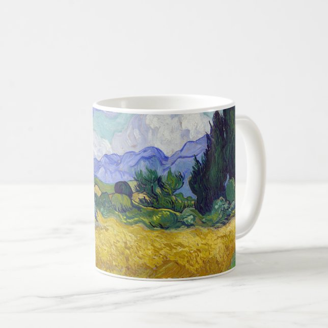Vincent Van Gogh - Wheat Field with Cypresses Coffee Mug (Front Right)