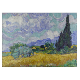 Vincent Van Gogh - Wheat Field with Cypresses Cutting Board