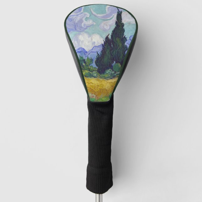 Vincent Van Gogh - Wheat Field with Cypresses Golf Head Cover (Front)