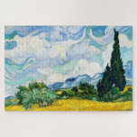 Vincent Van Gogh Wheat Field with Cypresses Jigsaw Puzzle<br><div class="desc">Vincent Van Gogh Wheat Field with Cypresses Vintage Fine Art Jigsaw Puzzle.</div>