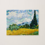 Vincent Van Gogh Wheat Field with Cypresses Jigsaw Puzzle<br><div class="desc">Vincent Van Gogh Wheat Field with Cypresses Vintage Fine Art Jigsaw Puzzle.</div>