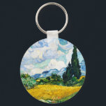 Vincent Van Gogh Wheat Field with Cypresses Key Ring<br><div class="desc">Vincent Van Gogh Wheat Field with Cypresses Vintage Fine Art Keychain</div>