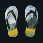 Vincent Van Gogh Wheat Field with Cypresses Kid's Flip Flops<br><div class="desc">Vincent Van Gogh Wheat Field with Cypresses Vintage Fine Art</div>