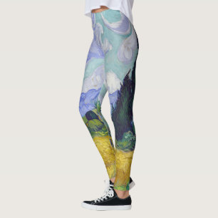 Vincent Van Gogh - Wheat Field with Cypresses Leggings