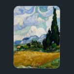 Vincent Van Gogh Wheat Field With Cypresses Magnet<br><div class="desc">Vincent Van Gogh Wheat Field With Cypresses Fine Art A Wheatfield with Cypresses (occasionally called A Cornfield with Cypresses) is any of three similar 1889 oil paintings by Vincent van Gogh, as part of his wheat field series. All were executed at the Saint-Paul-de-Mausole mental asylum at Saint-Remy near Arles, France,...</div>
